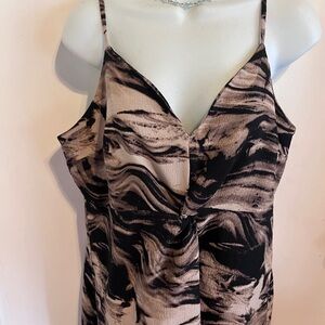 Bar III Black and Brown Animal Print Dress Size 14
